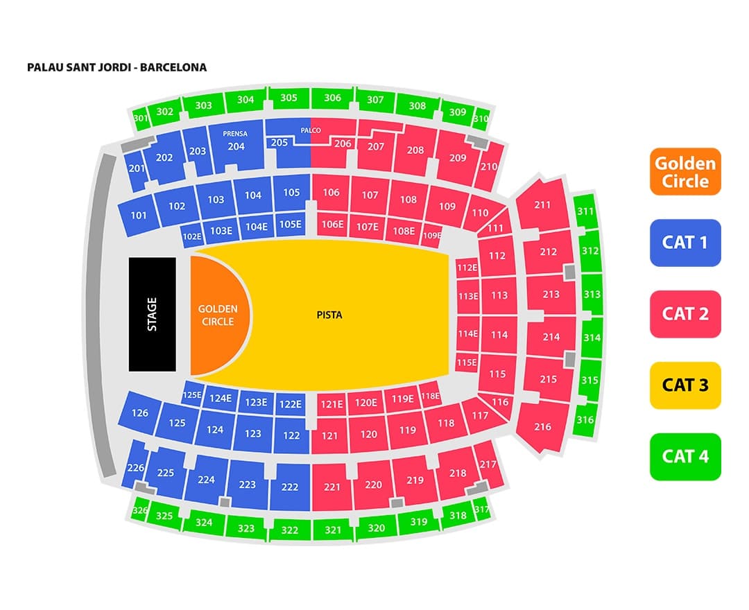 Palau Sant Jordi — Plano de la sala